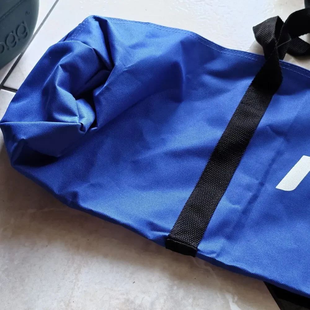 PRIMED Solid Blue/Black Accessory Bag with Black Carry Handles, Unisex Adult